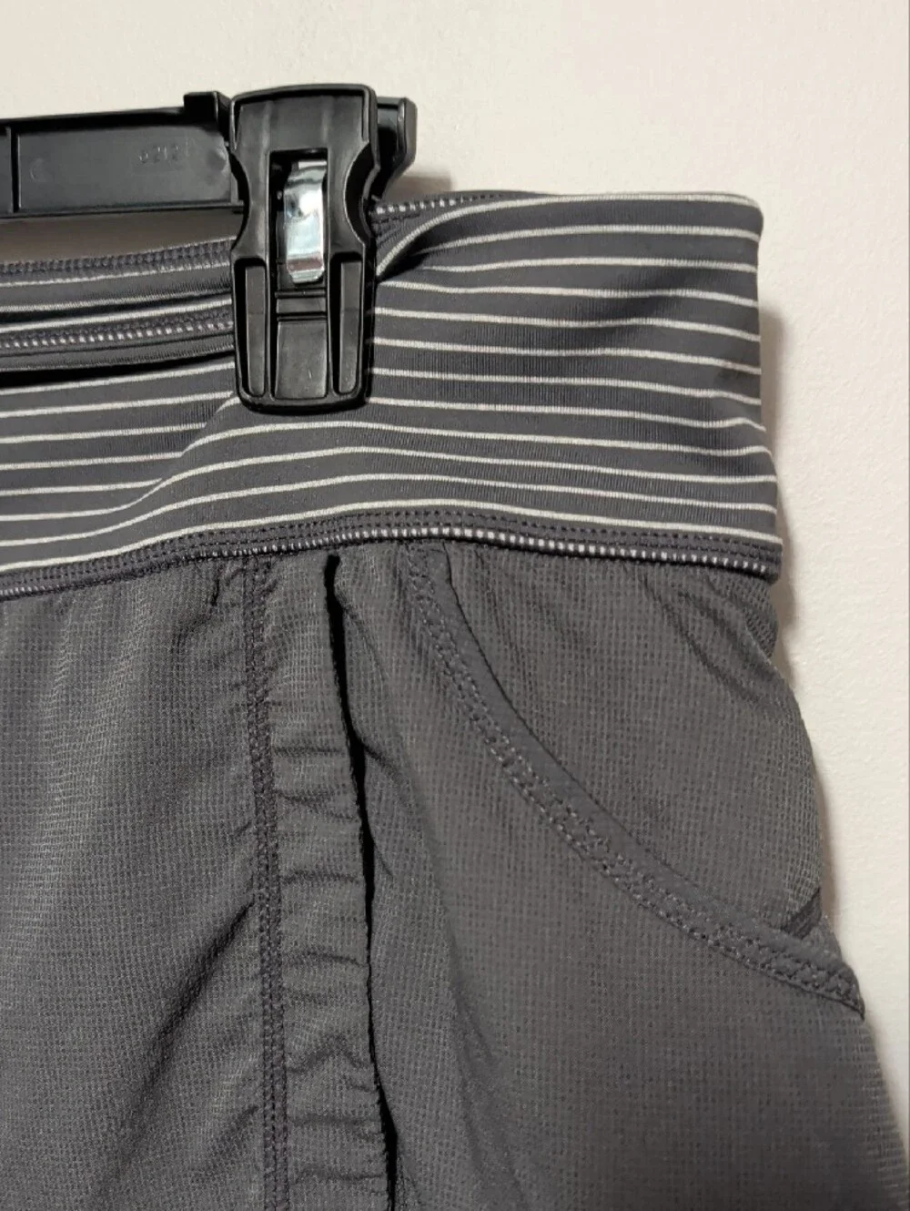 Zella Charcoal Gray Skort with Striped Waistband